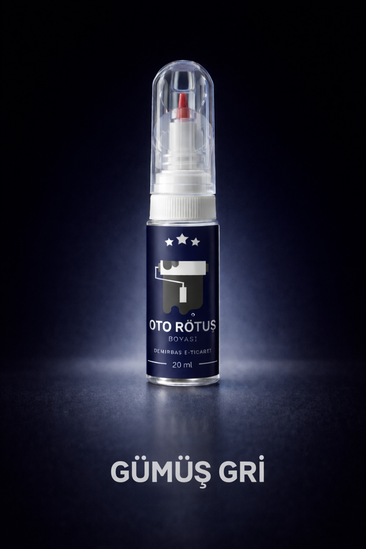 Gümüş Gri Oto Rötuş Boyası 20 ml – Çizik Kapatıcı / Rötuş Kalemi