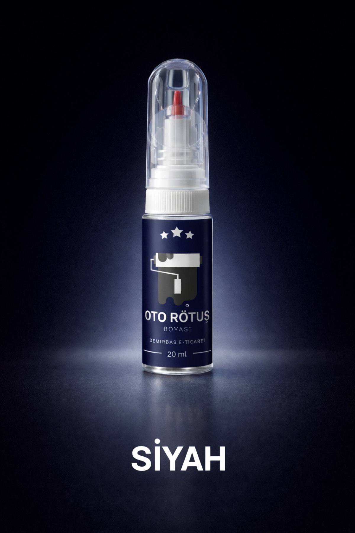 Siyah Oto Rötuş Boyası 20 ml – Çizik Kapatıcı / Rötuş Kalemi