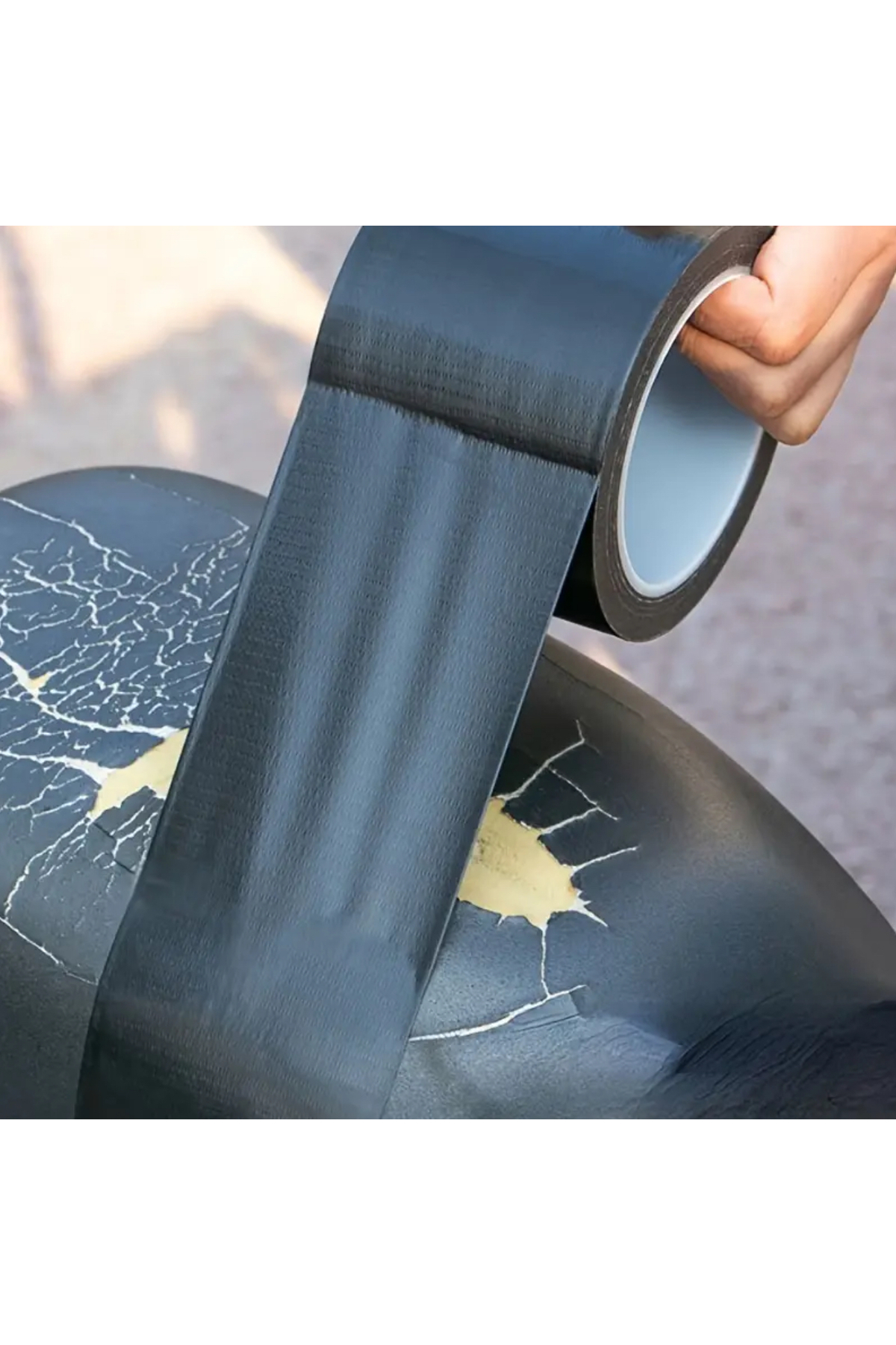 Siyah Deri Tamir Bandı 5 Metre – Koltuk, Mobilya, Araç Koltuğu ve Kumaş Onarım Bandı Yapışkan Yama