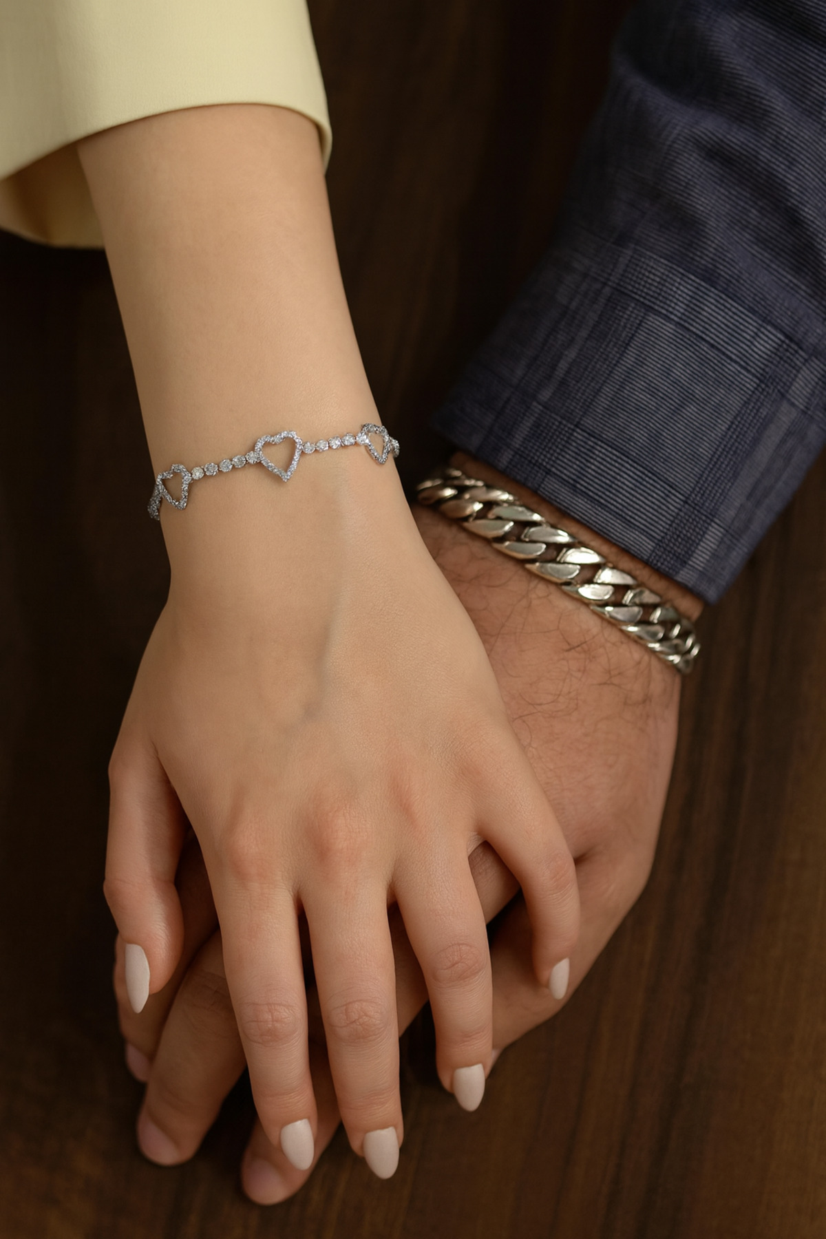 Sevgiliye Özel Çift Bileklik Seti – Paslanmaz Çelik - Şık Hediyeler