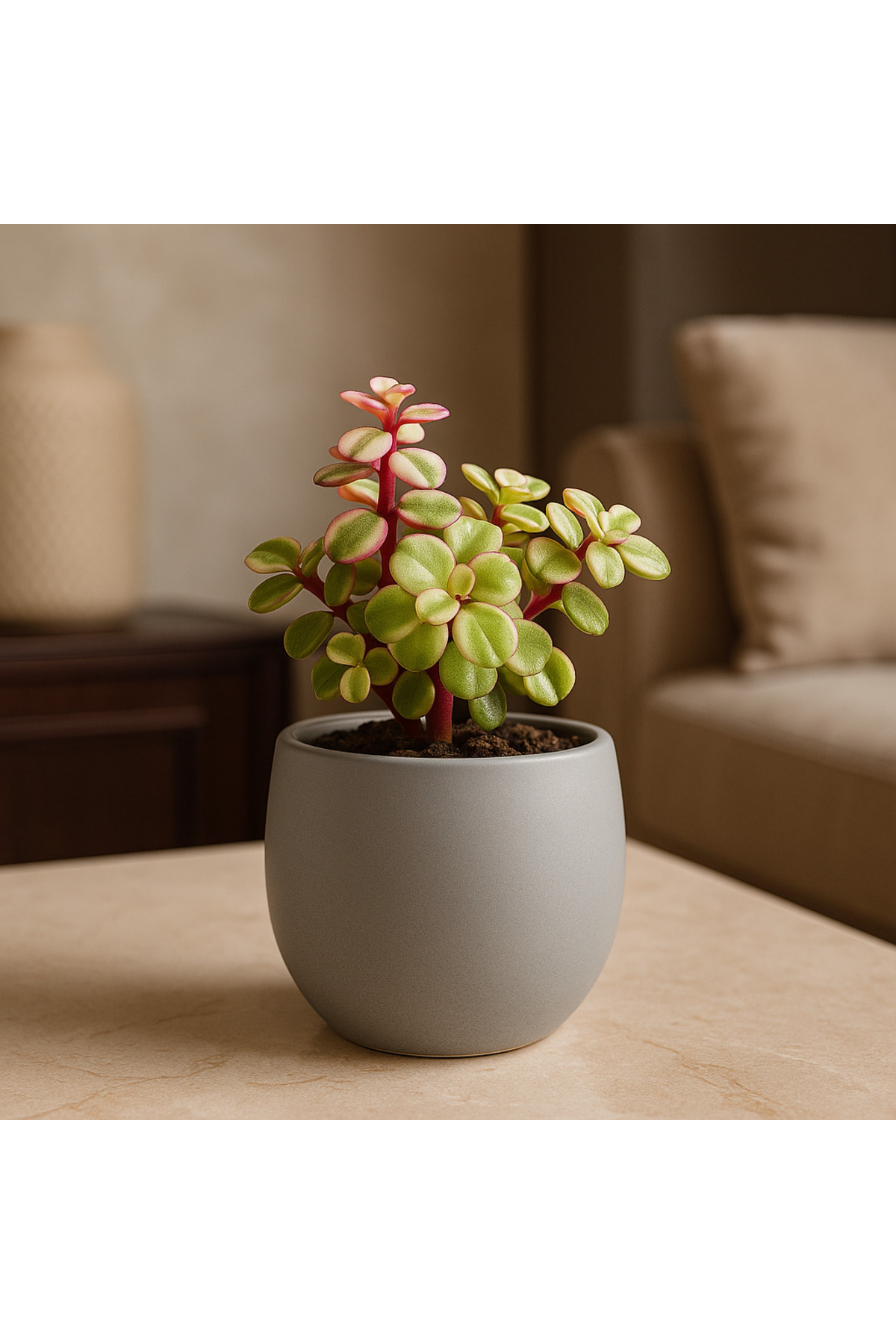 Portulacaria Afra ‘Variegata’ – Alacalı Fil Kulağı Sukulent| - (Saksı Hariç)