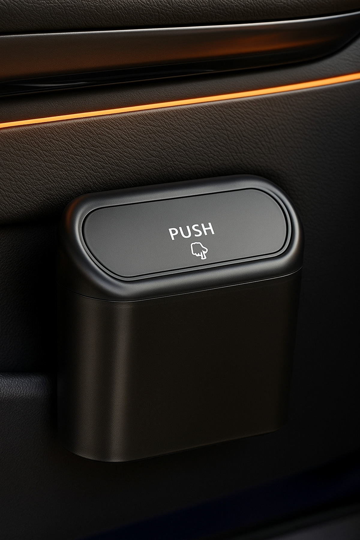 Araba İçin Çöp Kovası – Siyah, Su Geçirmez, Kapaklı, Kompakt ve Şık Tasarım