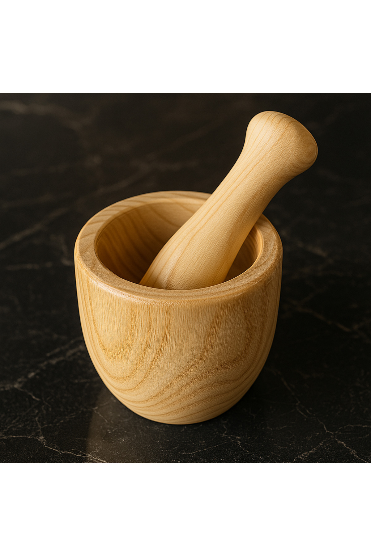 El Yapımı Dişbudak Ağacından Ahşap Havan & Tokmak Seti – Doğal, Sağlıklı, Dayanıklı, Yerli Üretim