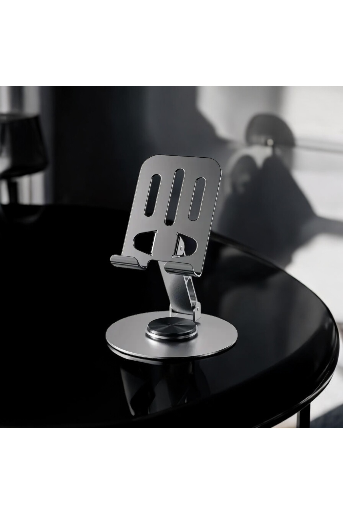 360° Dönebilen Metal Telefon ve Tablet Standı - Ayarlanabilir Yükseklik ve Açı