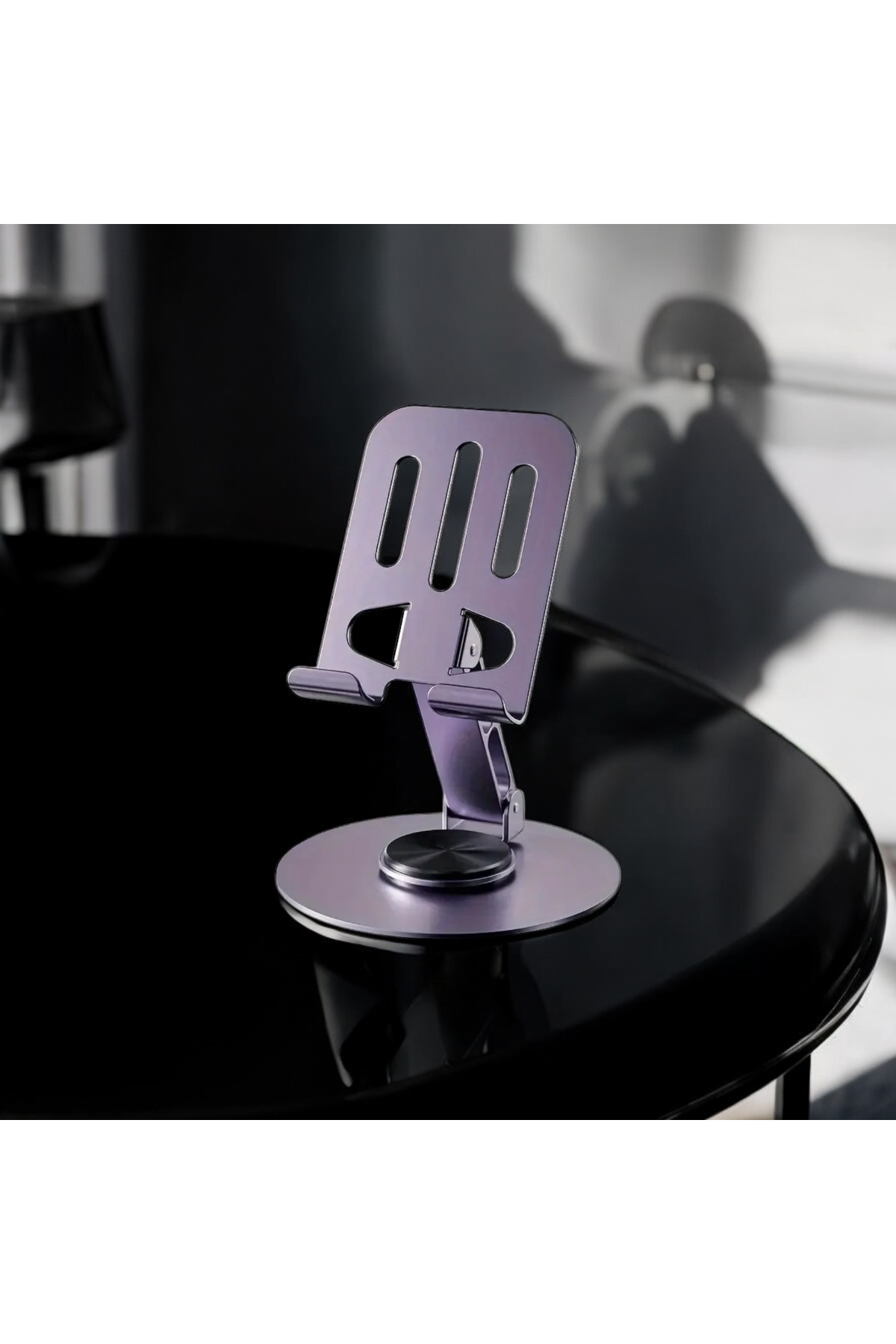 360° Dönebilen Metal Telefon ve Tablet Standı - Ayarlanabilir Yükseklik ve Açı