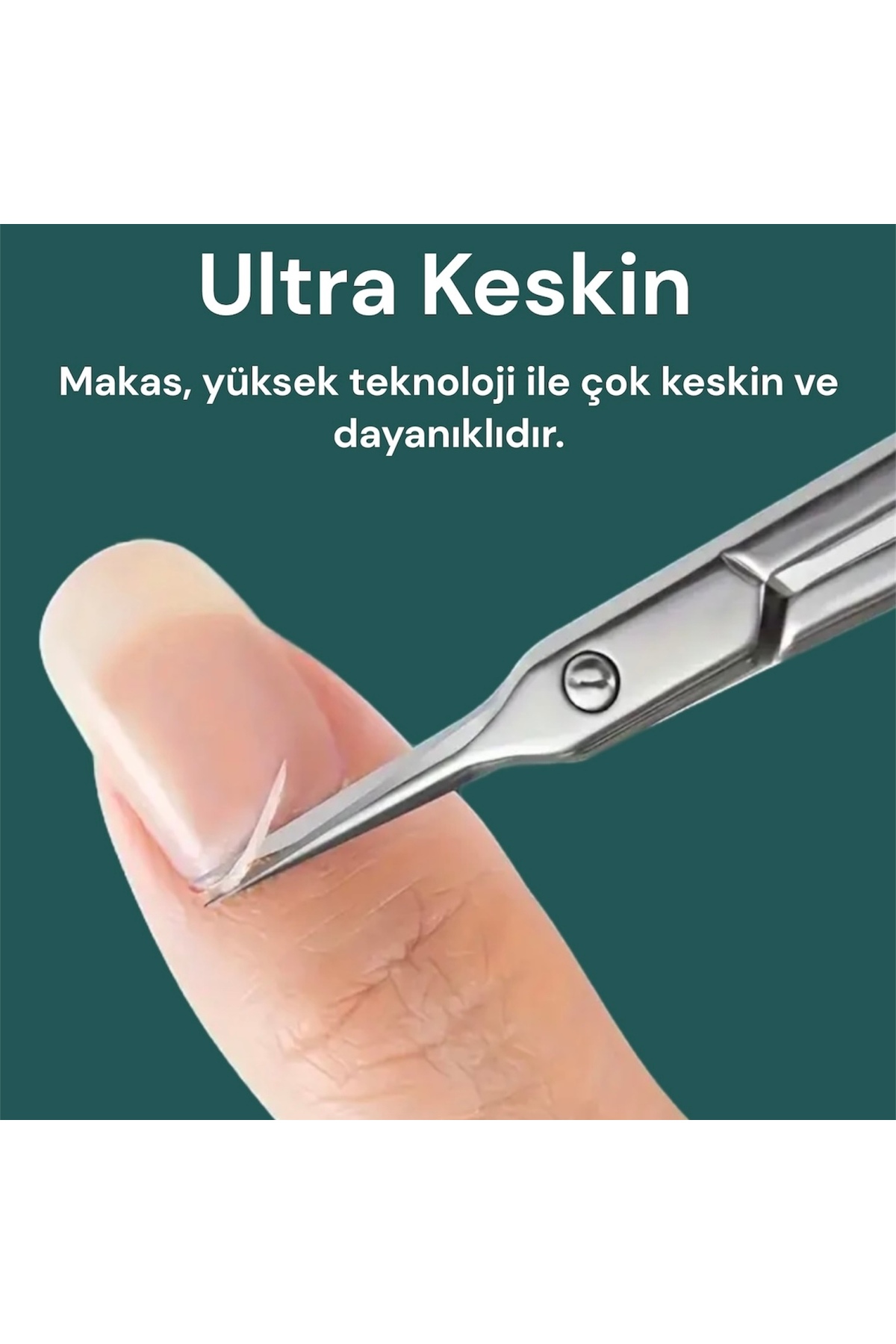 Manikür & Tırnak Makası - Profesyonel Paslanmaz Çelik Ultra Keskin - Hassas Kesim Makası