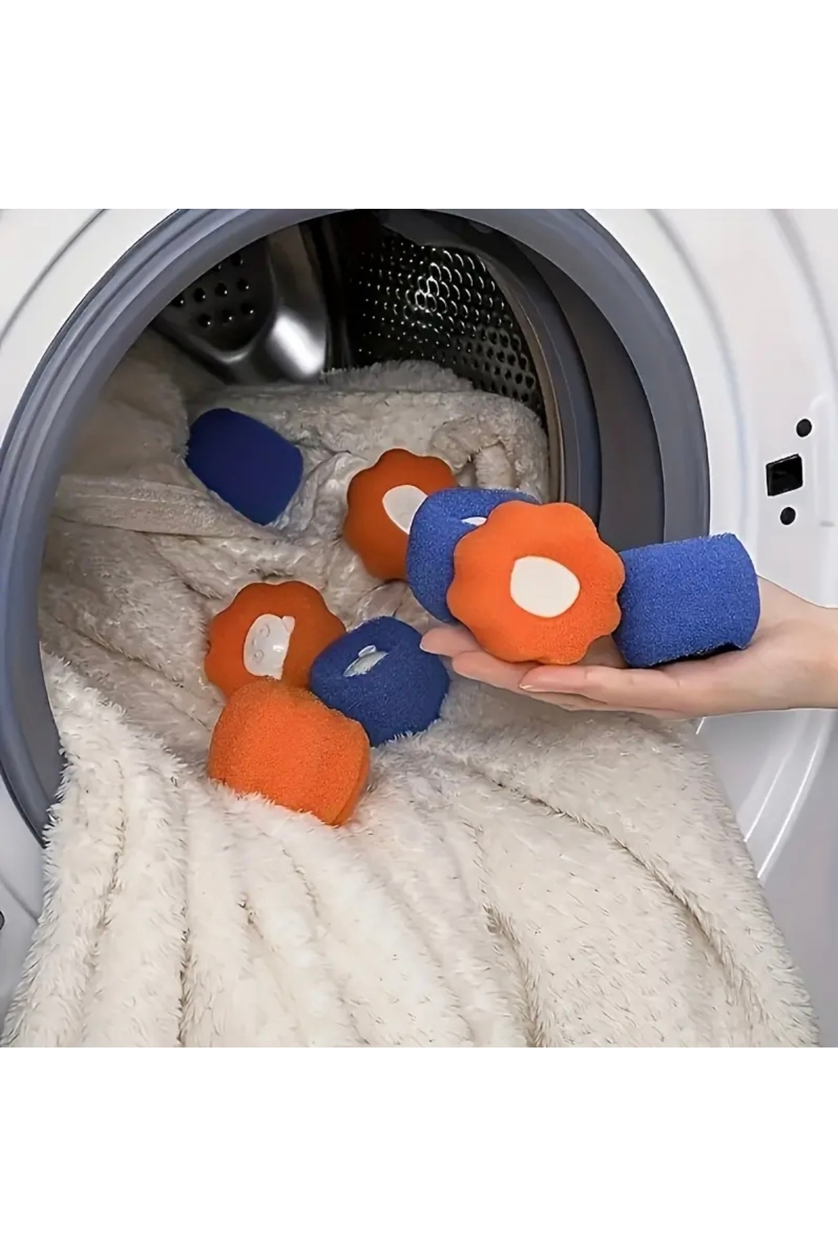 5 Adet Evcil Hayvan Tüyü Temizleyici Top- Tekrar Kullanılabilir Çamaşır Makinesi Topları