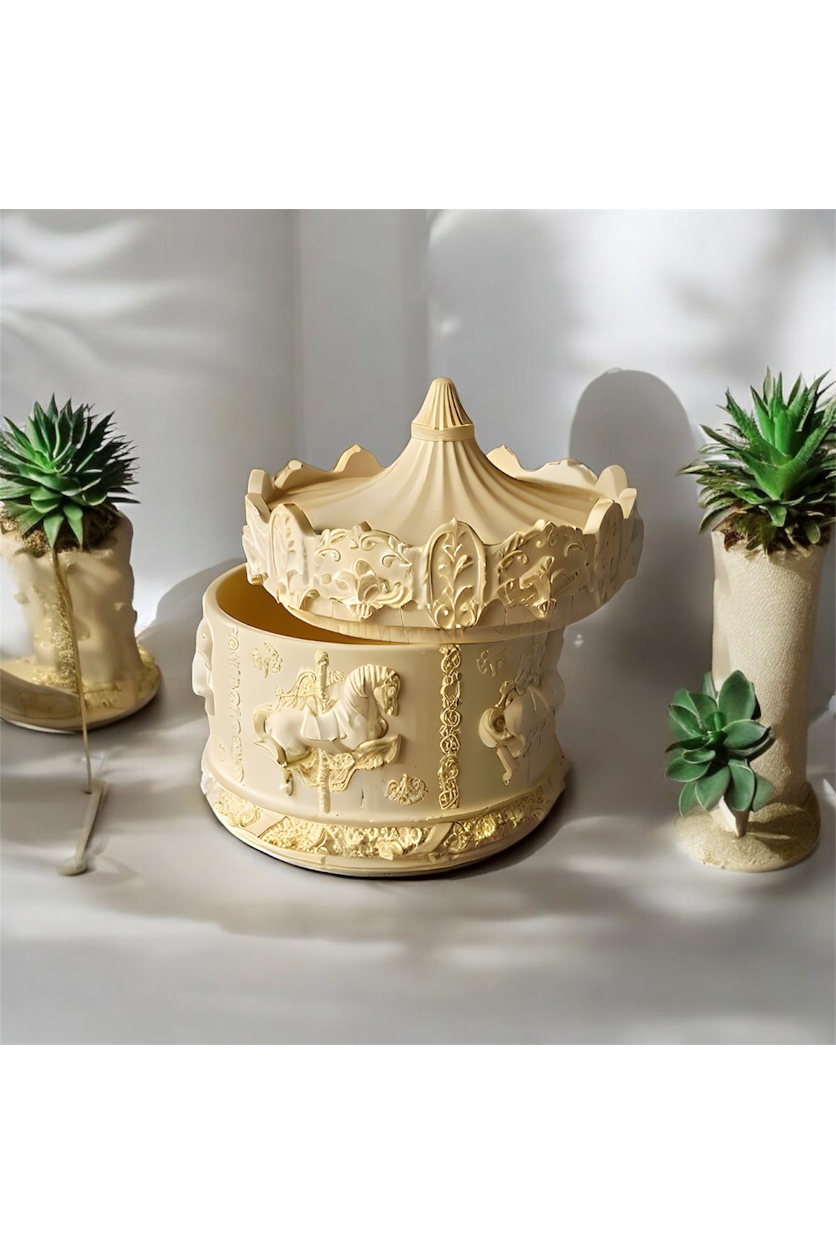 Takı & Mücevher Kutusu 12x10 Cm - Atlı Karınca Özel Tasarım Organizer