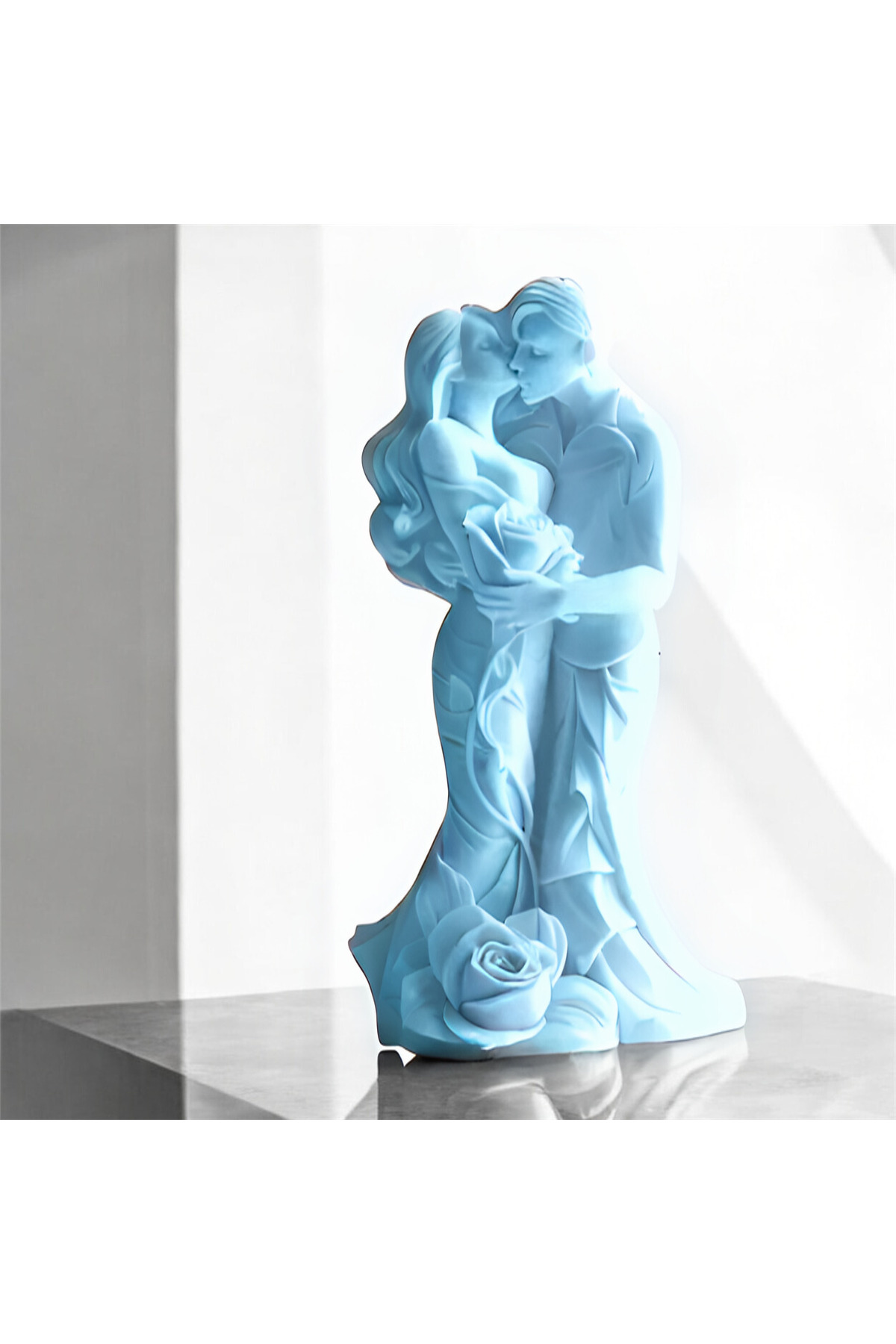 Romantik Çift Heykeli & Biblosu 11x5 Cm – Özel Tasarım Aşkın Simgesi - Sevgili Biblo