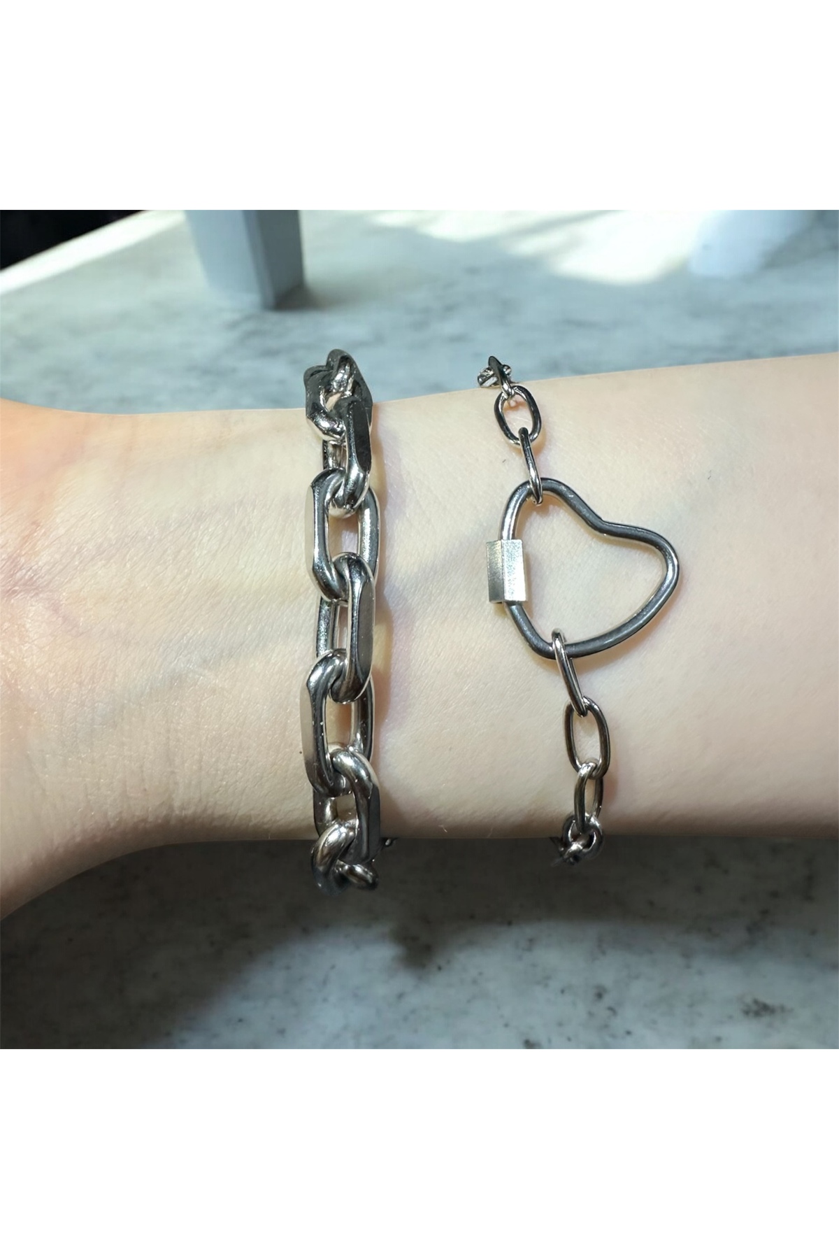 Paslanmaz Çelik Çift Bilekliği - Sevgili Çift Bilekliği Seti - Şık ve Dayanıklı Aksesuar