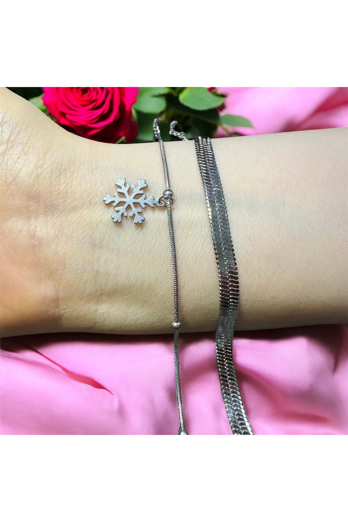 Paslanmaz Çelik Çift Bilekliği - Sevgili Bileklik Seti - Şık ve Dayanıklı Aksesuar