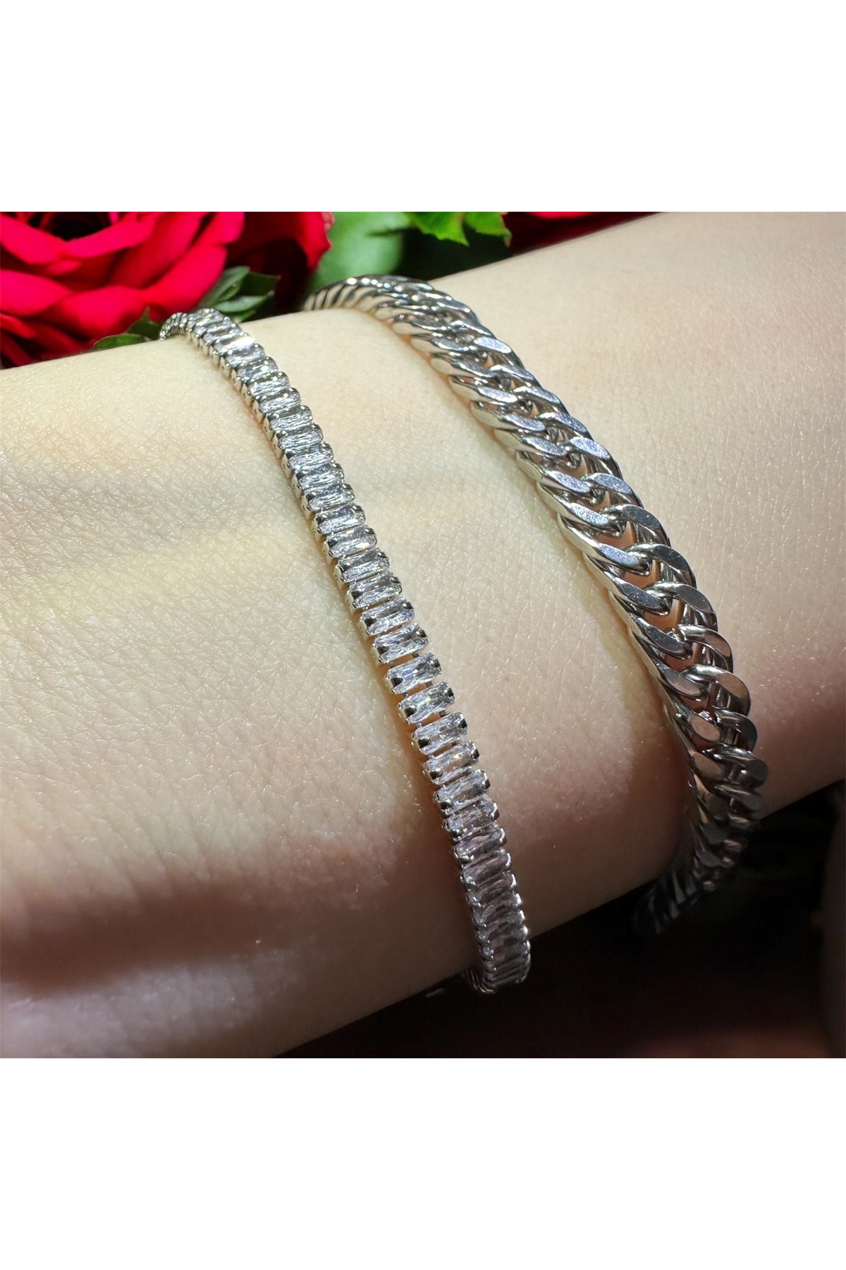 Paslanmaz Çelik Çift Bilekliği - Sevgili Bileklik Seti - Şık ve Dayanıklı Aksesuar