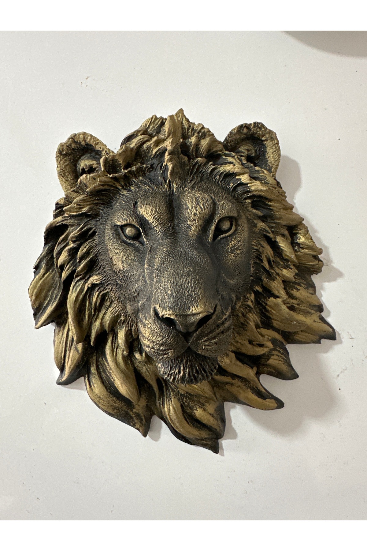 Aslan Başı Duvar Dekoru 20x23x9 cm - Özel Tasarım - Ev Dekorasyonu