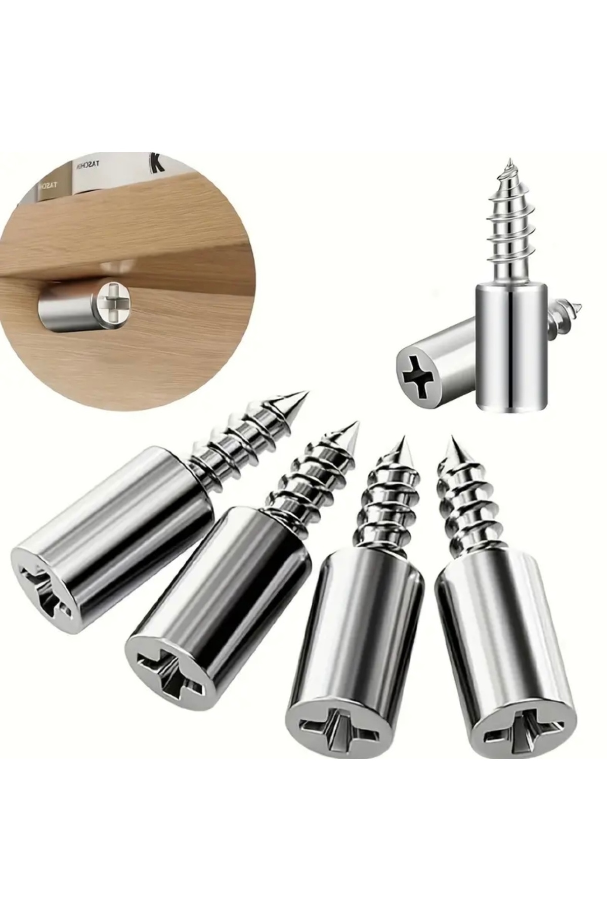 6 Adet Raf Destek Pimi Seti - Ağır Hizmet Tipi - Paslanmaz Çelik, Dayanıklı Ve Kolay Montaj