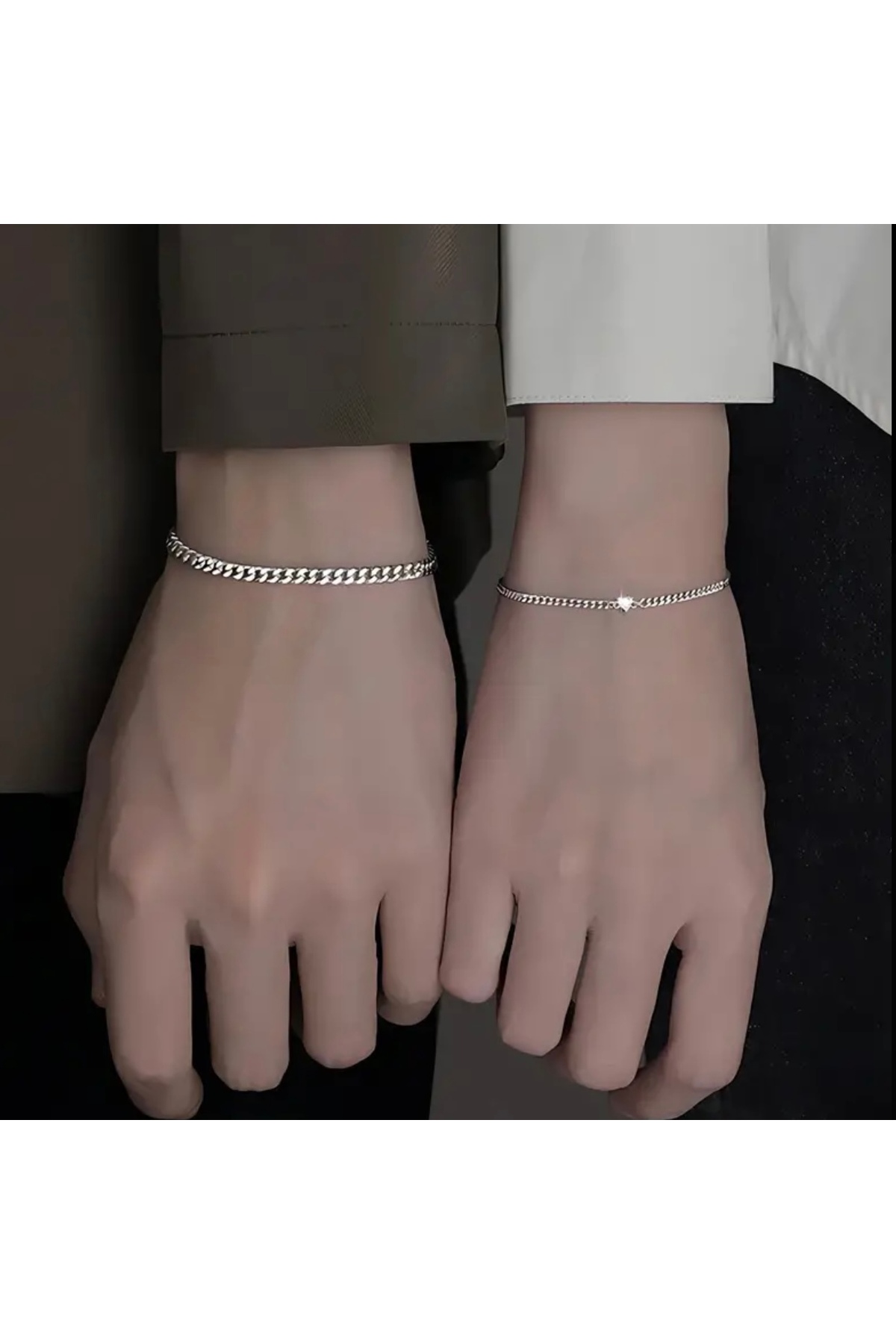 Paslanmaz Çelik Çift Bileklik Seti - Şık, Zarif Ve Dayanıklı Sevgili Bilekliği