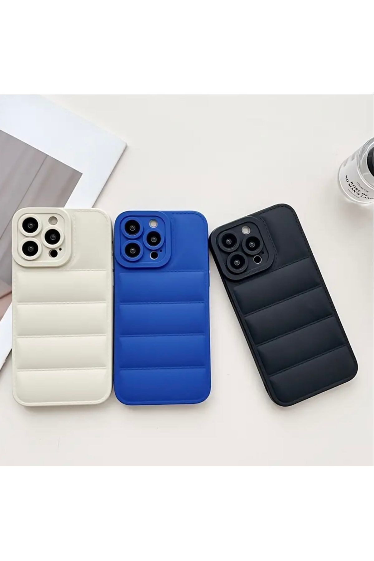 iPhone 14 Pro Max - Şık ve Dayanıklı Yastık Dikişli Silikon Telefon Kılıfı (3 Renk Seçeneği)