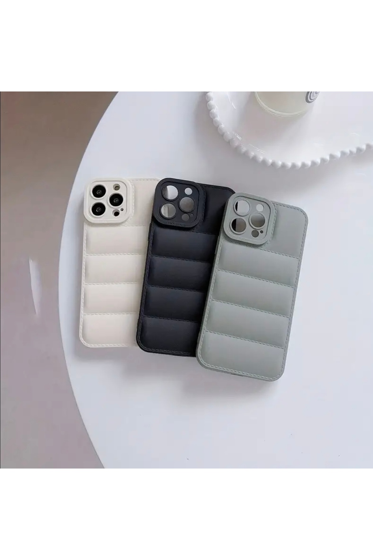 iPhone 14 Pro Max - Yastık Dikişli, Şık ve Darbeye Dayanıklı Telefon Kılıfı (3 Renk Seçeneği)